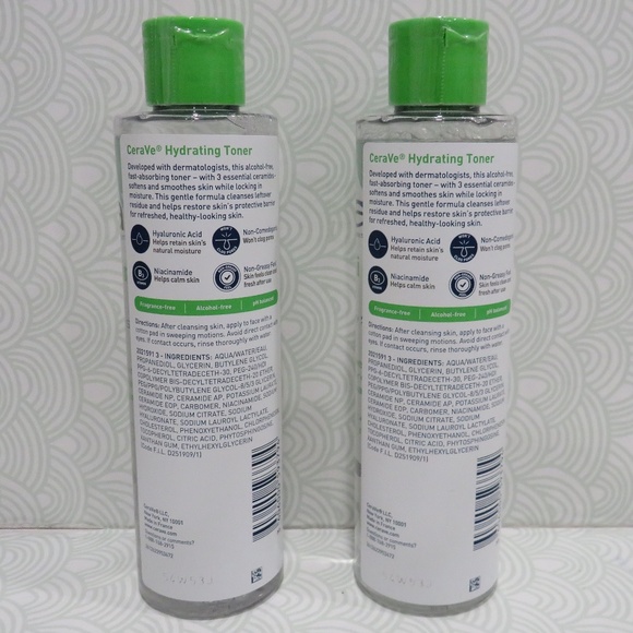 CERAVE💥HYDRATING TONER FOR NORMAL TO DRY SKIN 6.8 OZ - LOT OF 2💥 - Picture 3 of 5